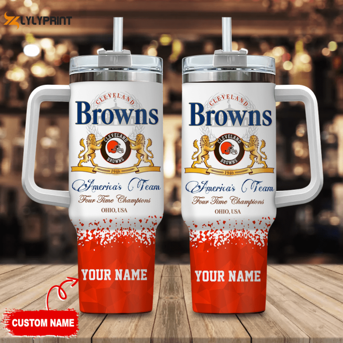 Cleveland Browns Personalized Nfl Champions Modelo 40Oz Stanley Tumbler 1