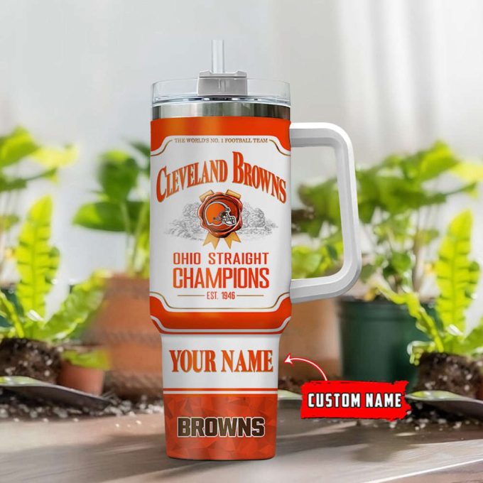Cleveland Browns Personalized The World’s No 1 Football Team Nfl Jim Beam 40Oz Stanley Tumbler 3