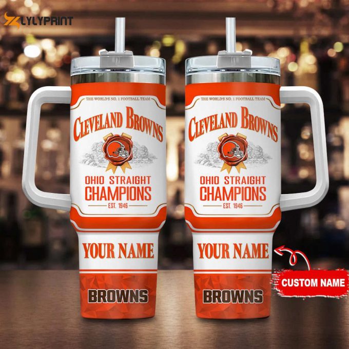 Cleveland Browns Personalized The World’s No 1 Football Team Nfl Jim Beam 40Oz Stanley Tumbler 1