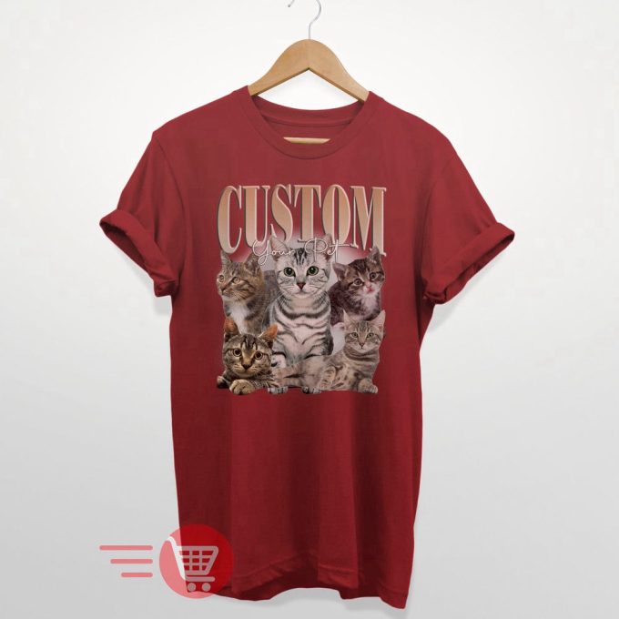 Custom Cat Lover Tee: Personalized Memorial Shirt With Your Own Photo Changeable Design 3