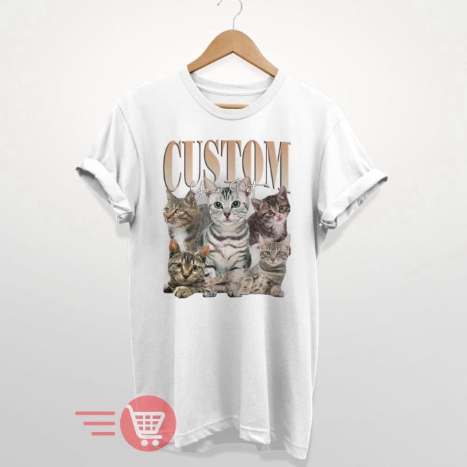 Custom Cat Lover Tee: Personalized Memorial Shirt With Your Own Photo Changeable Design 4