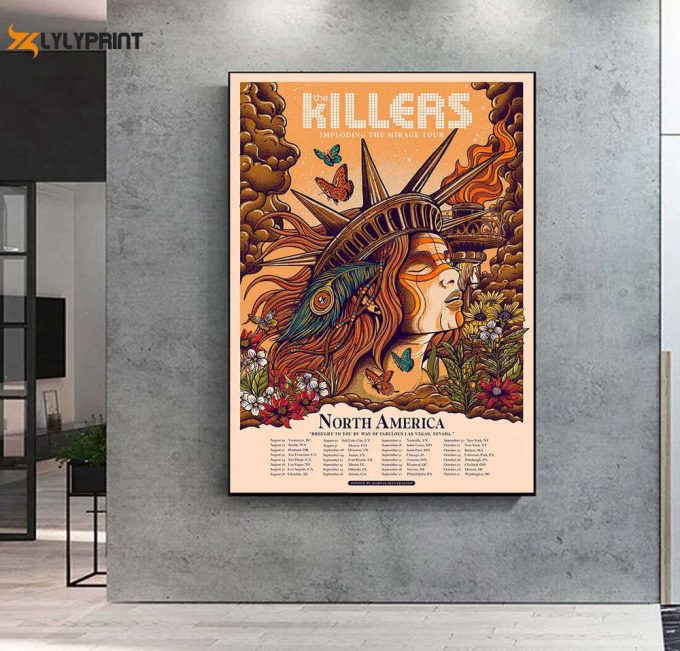 Custom Imploding The Mirage Tour 2022- The Killers North American 2022 Tour Poster 2