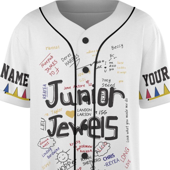 Custom Name And Number Junior Jewels Music Baseball Jersey 6