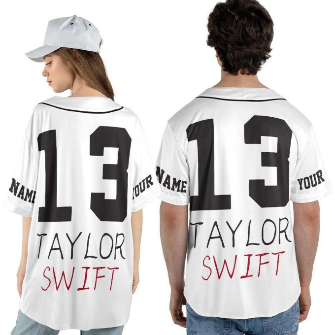 Custom Name And Number Junior Jewels Music Baseball Jersey, You Belong With Me Merch 5