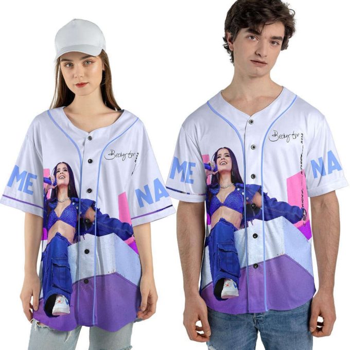 Custom Name Becky G 2023 Tour Baseball Jersey 4