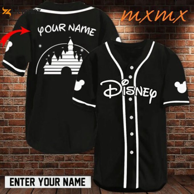 Custom Name Disney Baseball Jersey 2