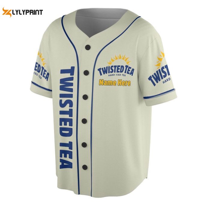 Custom Name Twisted Tea Unisex Baseball Jersey 2
