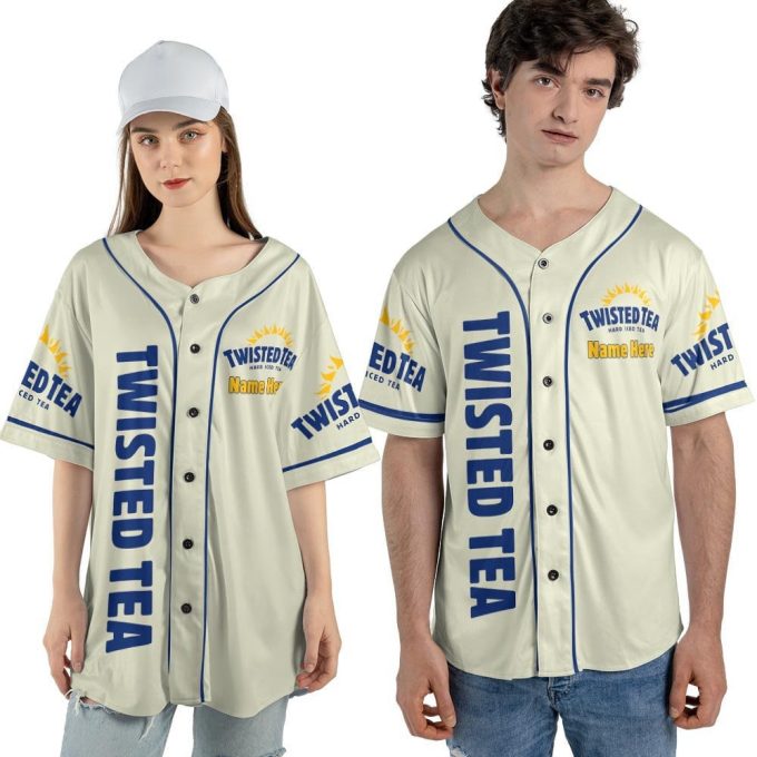 Custom Name Twisted Tea Unisex Baseball Jersey 4