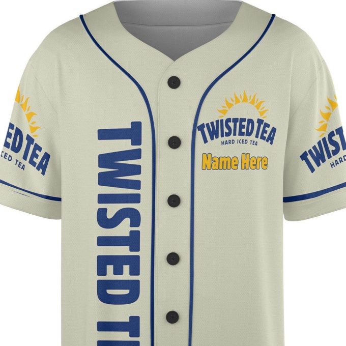 Custom Name Twisted Tea Unisex Baseball Jersey 6