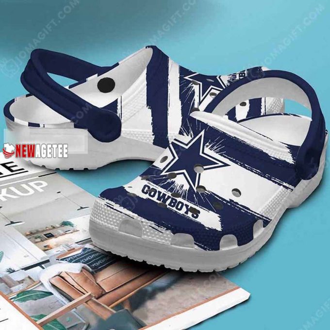 Dallas Cowboys American Flag Breaking Wall Crocs Customized Clogs 3