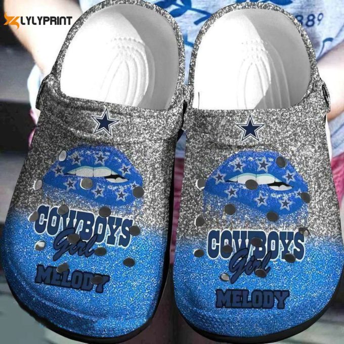 Dallas Cowboys Girl Melody Crocs, Gift For Fan 1