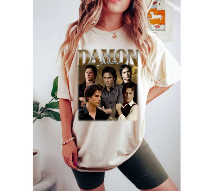 Damon Salvatore Shirts Damon Salvatore T-Shirt Damon Salvatore Tees Damon Salvatore Hoodie Damon Salvatore Sweatshirt Trendy T-Shirt 3