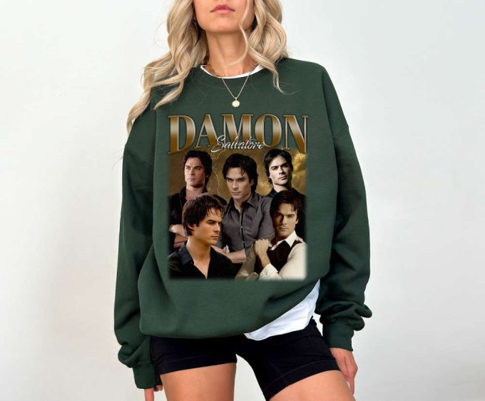 Damon Salvatore Shirts Damon Salvatore T-Shirt Damon Salvatore Tees Damon Salvatore Hoodie Damon Salvatore Sweatshirt Trendy T-Shirt 4