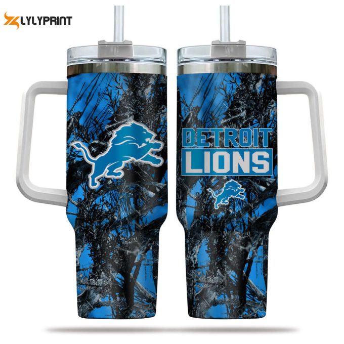 Detroit Lions Nfl Hunting Personalized Stanley Tumbler 40Oz 1