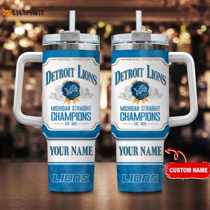 Detroit Lions Personalized The World’s No 1 Football Team Nfl Jim Beam 40Oz Stanley Tumbler 1