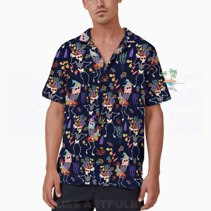 Dia De Los Muertos Skeleton Halloween Hawaiian Shirt 4