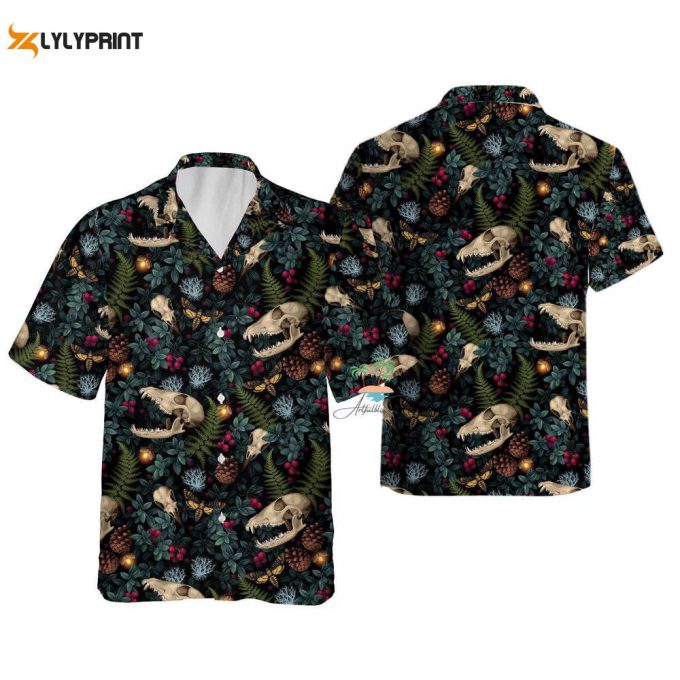 Dinosaur Tropical Palm Hawaiian Shirt 1