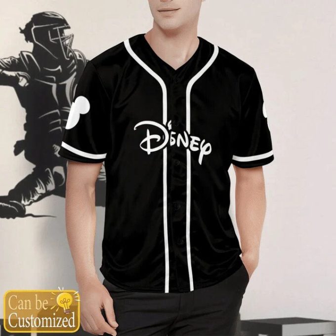 Disney Baseball Jersey, Personalized Name Baseball Jersey 3