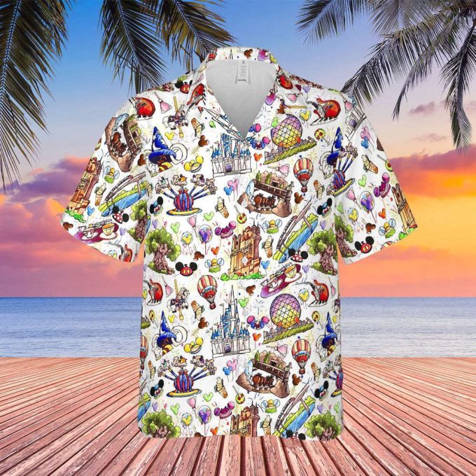 Disney Parks Food Hawaiian Shirts, Mickey Snacks Summer 2022 Unisex Hawaiian Trip Shirts 3