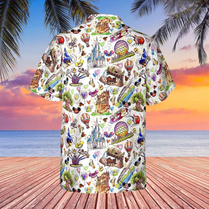 Disney Parks Food Hawaiian Shirts, Mickey Snacks Summer 2022 Unisex Hawaiian Trip Shirts 4
