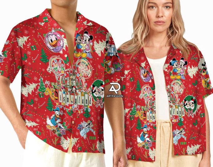 Disneyland Christmas Hawaiian Shirt, Mickey And Friends Christmas 2