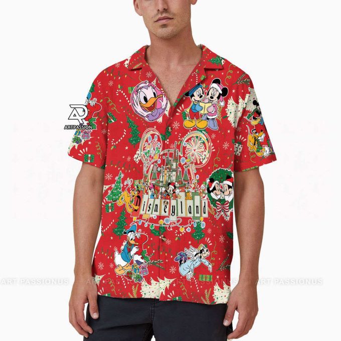 Disneyland Christmas Hawaiian Shirt, Mickey And Friends Christmas 4