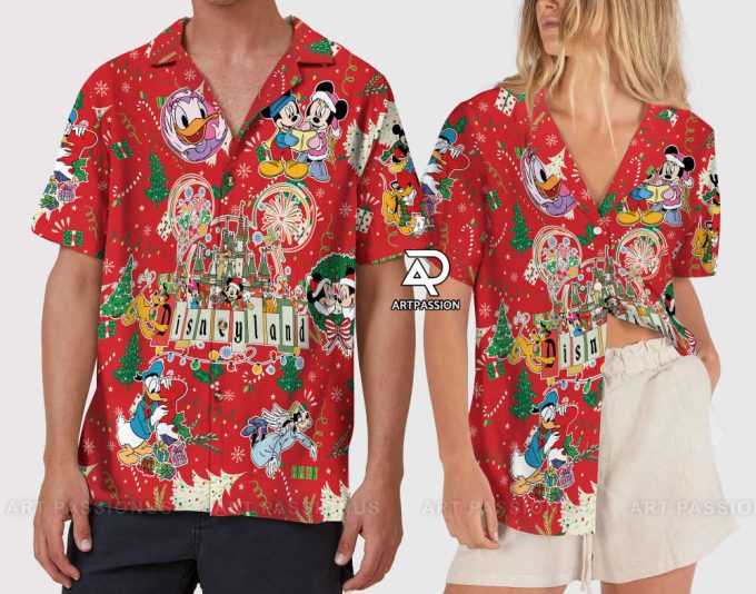 Disneyland Christmas Hawaiian Shirt, Mickey And Friends Christmas 5