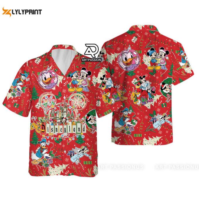 Disneyland Christmas Hawaiian Shirt, Mickey And Friends Christmas 1