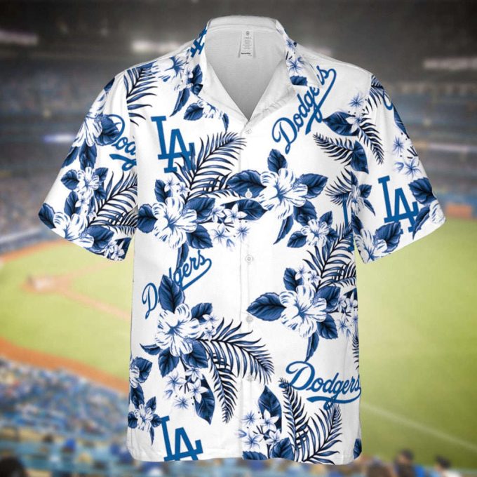 Dodgers Baseball Hawaiian Flowers Pattern, Dodgers Baseball Hawaiian Shirt For Men Women Kids 2