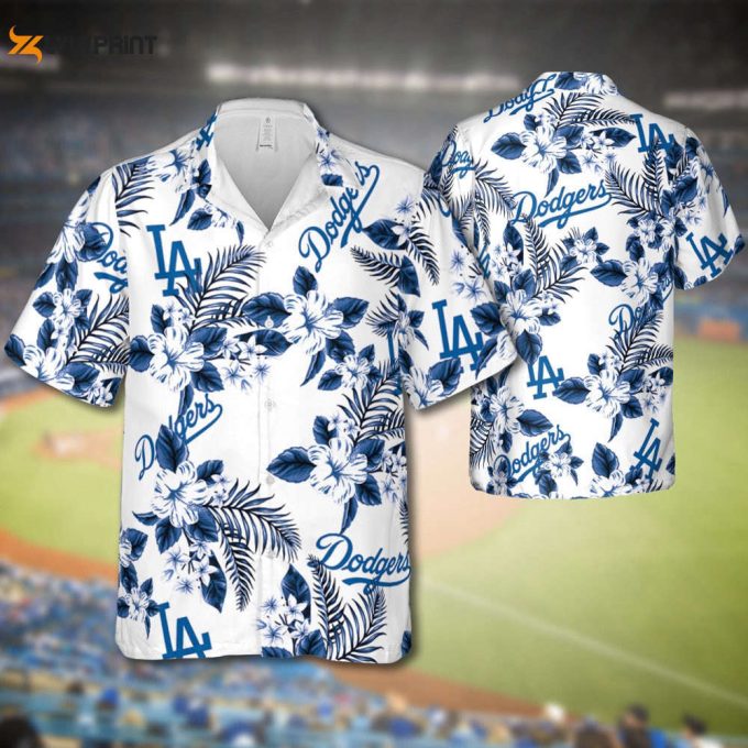 Dodgers Baseball Hawaiian Flowers Pattern, Dodgers Baseball Hawaiian Shirt For Men Women Kids 1