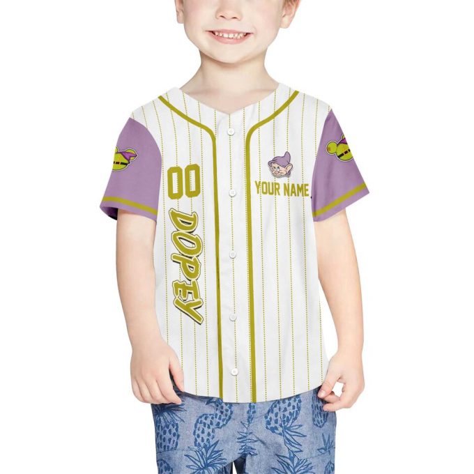 Dopey Dwarf Baseball Jersey 3