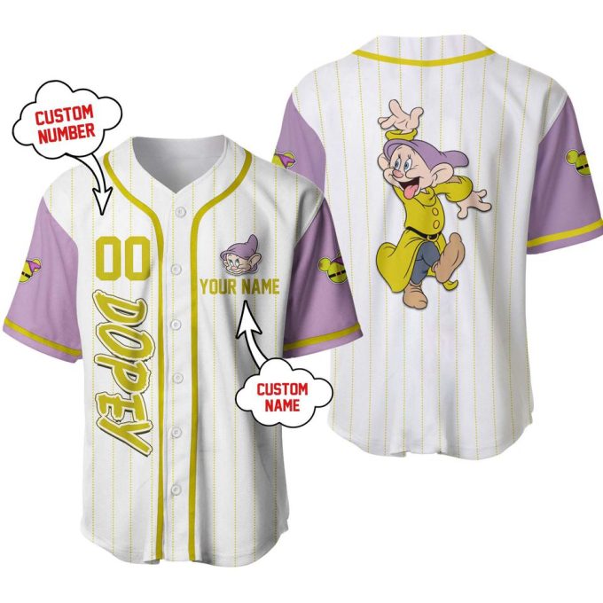 Dopey Dwarf Baseball Jersey 6