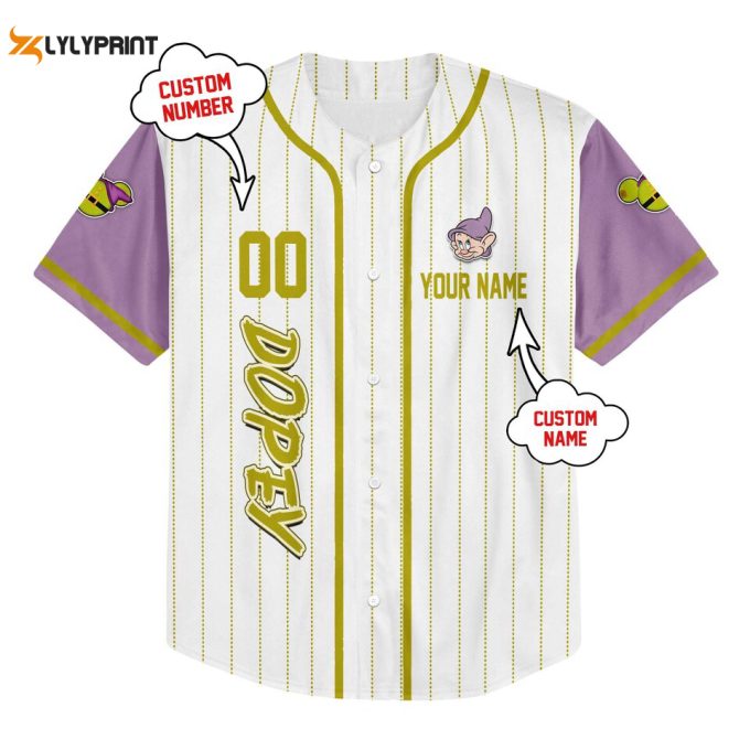 Dopey Dwarf Baseball Jersey 1