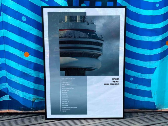 Drake &Quot;Views&Quot; Album Cover Poster, Drake Merch 2