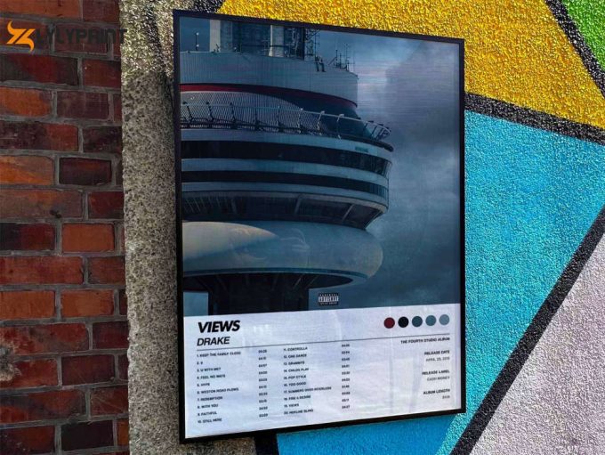 Drake &Amp;Quot;Views&Amp;Quot; Album Cover Poster, Drake Merch 1