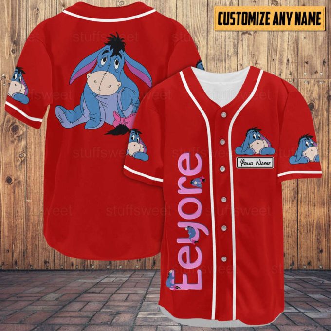 Eeyore Baseball Shirt, Eeyore Shirt, Winnie Pooh Lover, Eeyore Baseball Jersey Shirt 3