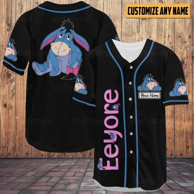 Eeyore Baseball Shirt, Eeyore Shirt, Winnie Pooh Lover, Eeyore Baseball Jersey Shirt 4