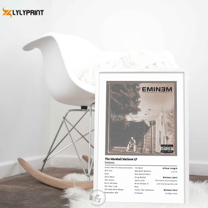 Eminem Poster - The Marshall Mathers Lp Album Cover Poster Print | Eminem Poster, Home Decor 2