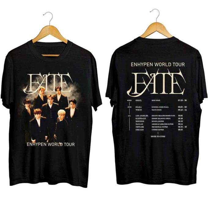 Enhypen 2023 Fate World Tour Shirt: Fan Gift &Amp;Amp; Band Concert Merch 1