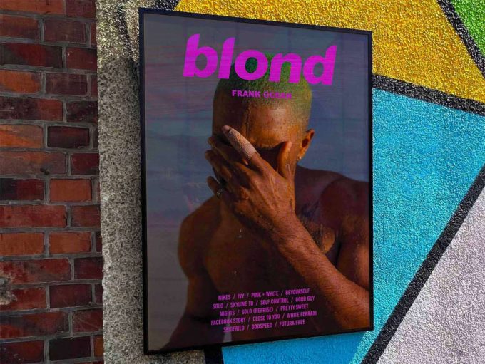 Frank Ocean &Quot;Blonde&Quot; Album Cover Poster #Fac Pink Title 2