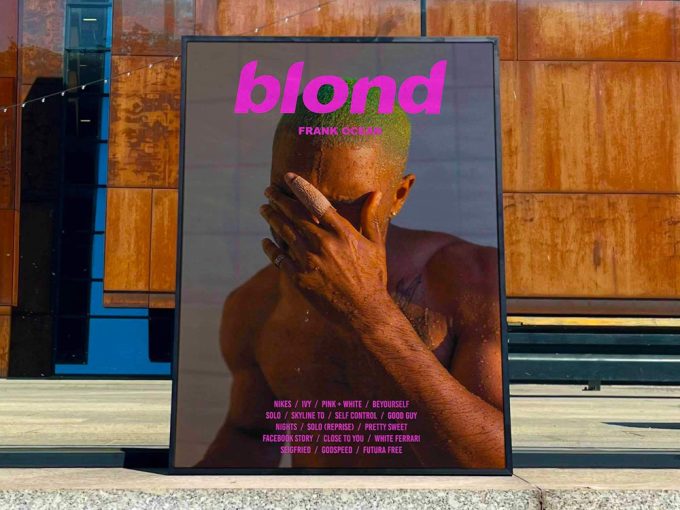 Frank Ocean &Quot;Blonde&Quot; Album Cover Poster #Fac Pink Title 3