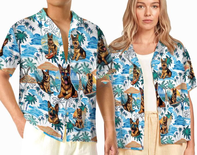 Funny Dog Hawaiian Shirt, Dog Tropical Beach Hawaii Shirts 2