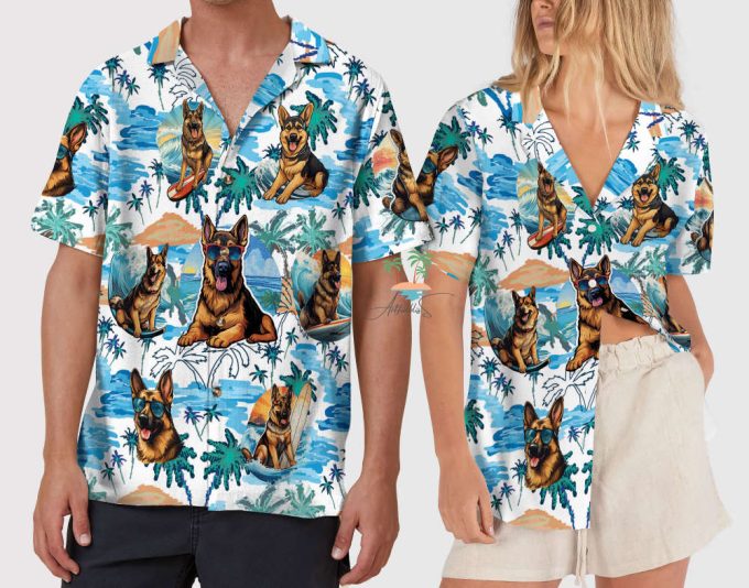 Funny Dog Hawaiian Shirt, Dog Tropical Beach Hawaii Shirts 7