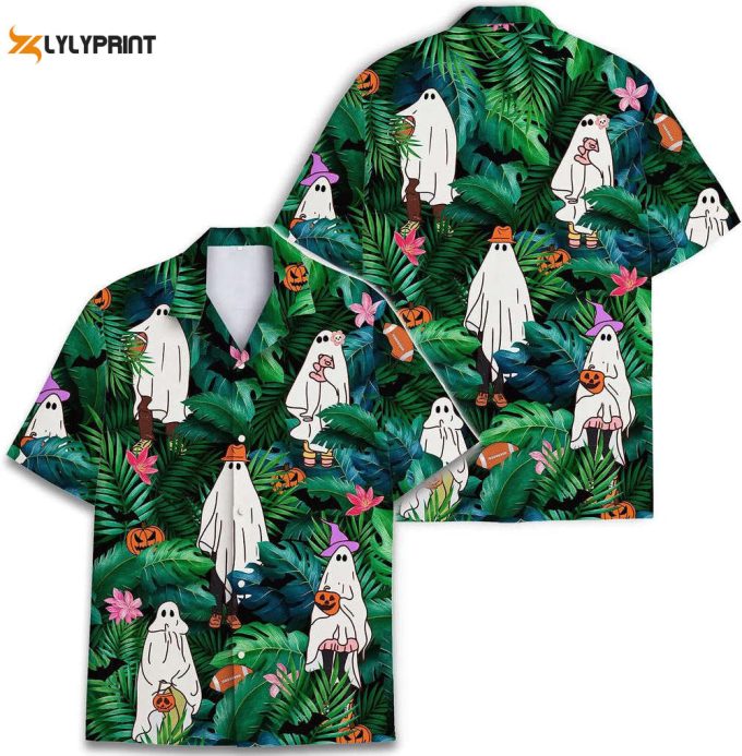 Funny Halloween Ghost Hawaiian Shirt, Horror Aloha Shirt 2