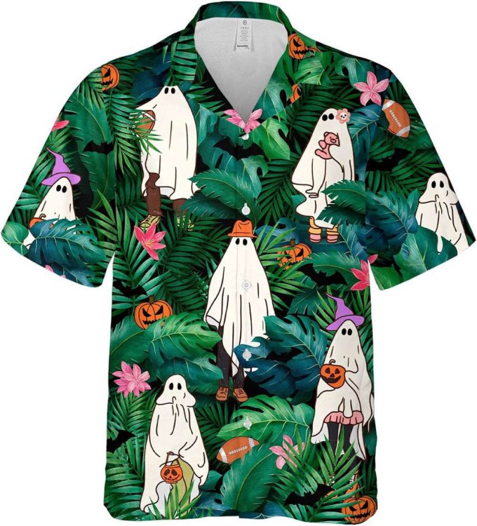 Funny Halloween Ghost Hawaiian Shirt, Horror Aloha Shirt 3
