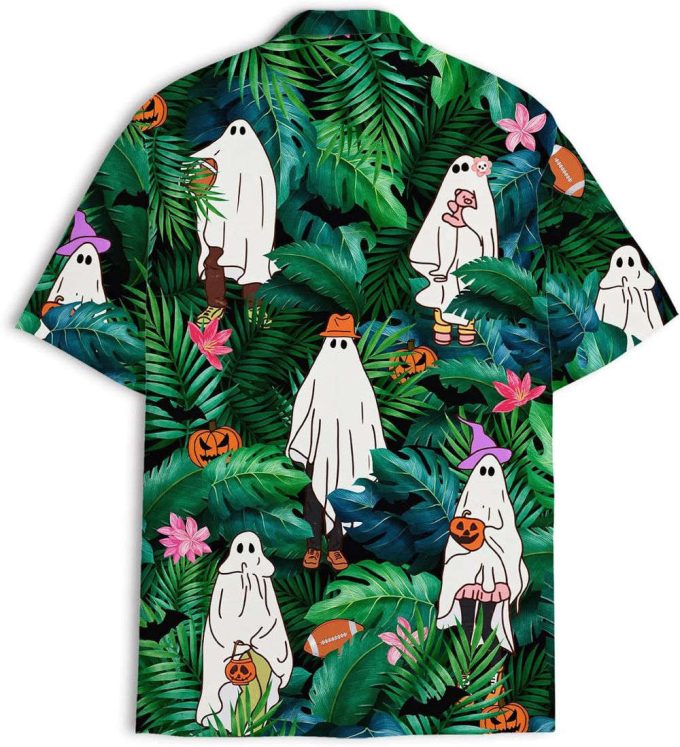 Funny Halloween Ghost Hawaiian Shirt, Horror Aloha Shirt 4