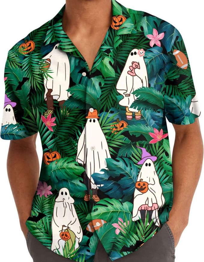 Funny Halloween Ghost Hawaiian Shirt, Horror Aloha Shirt 6