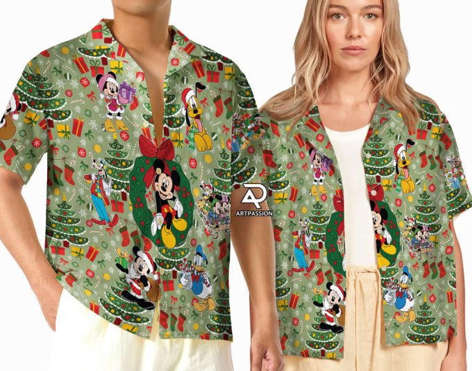 Funny Mickey Christmas Hawaiian Shirt, Christmas Tree Hawaii Shirt 2