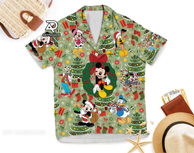 Funny Mickey Christmas Hawaiian Shirt, Christmas Tree Hawaii Shirt 6