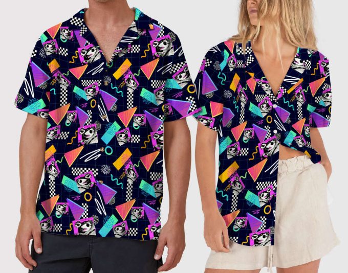 Funny Raccoon Couple Beach Hawaiian Shirt 5